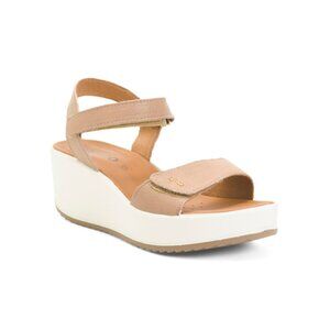 IGI&CO Brown Made In Italy Leather Flatform Sandals